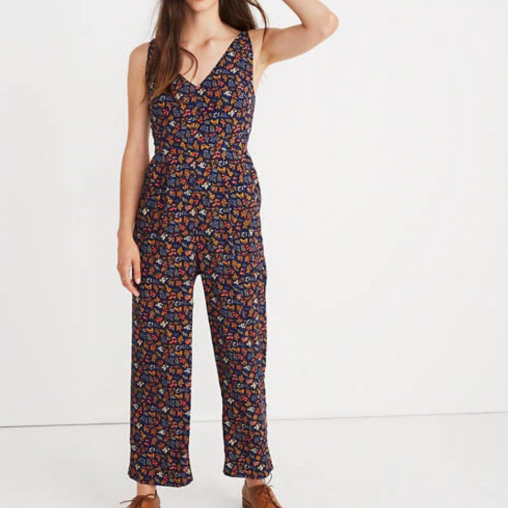 New Madewell V Neck Garden Party Jumpsuit